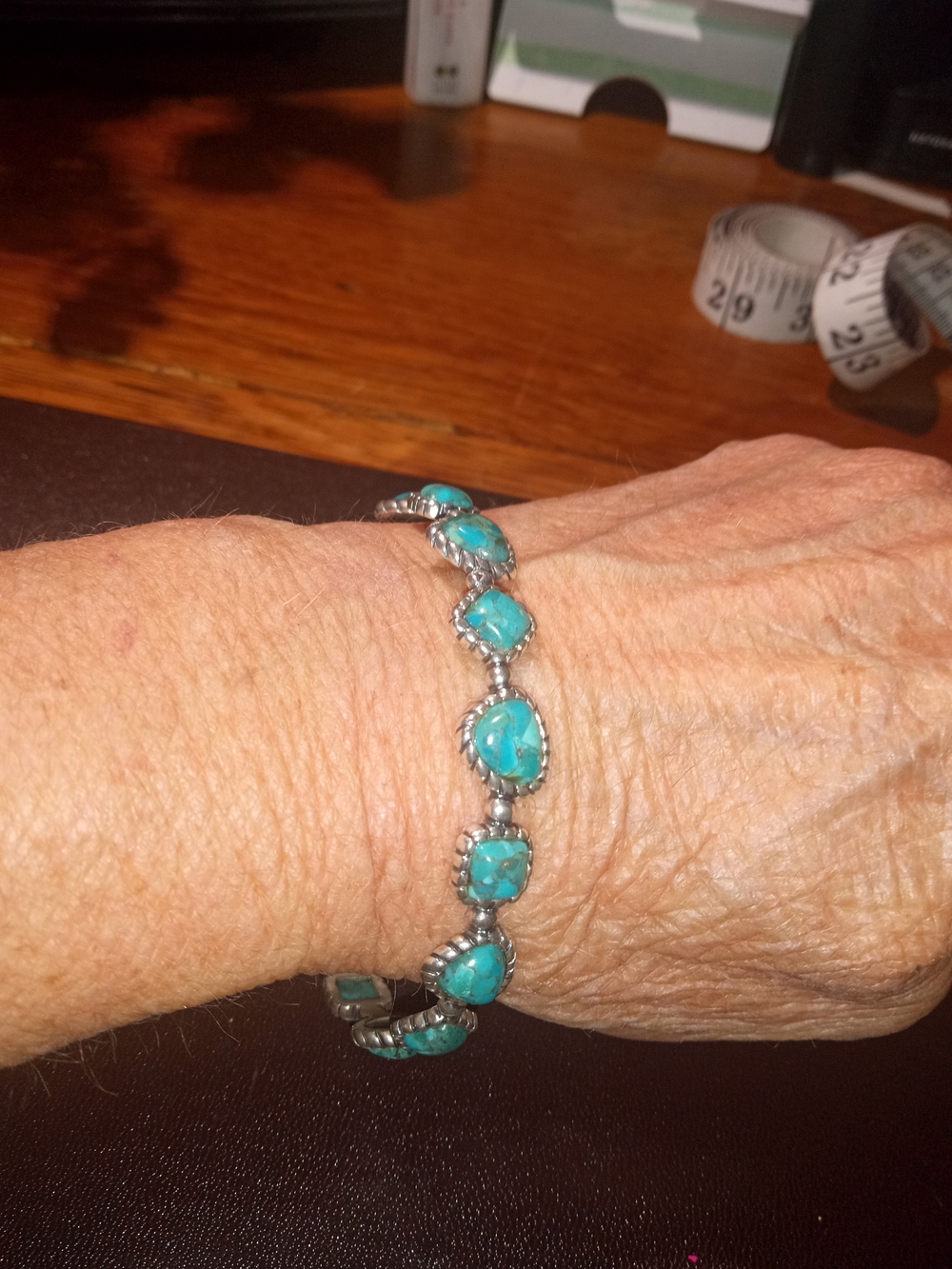 Silpada Turquoise and Silver Link Bracelet